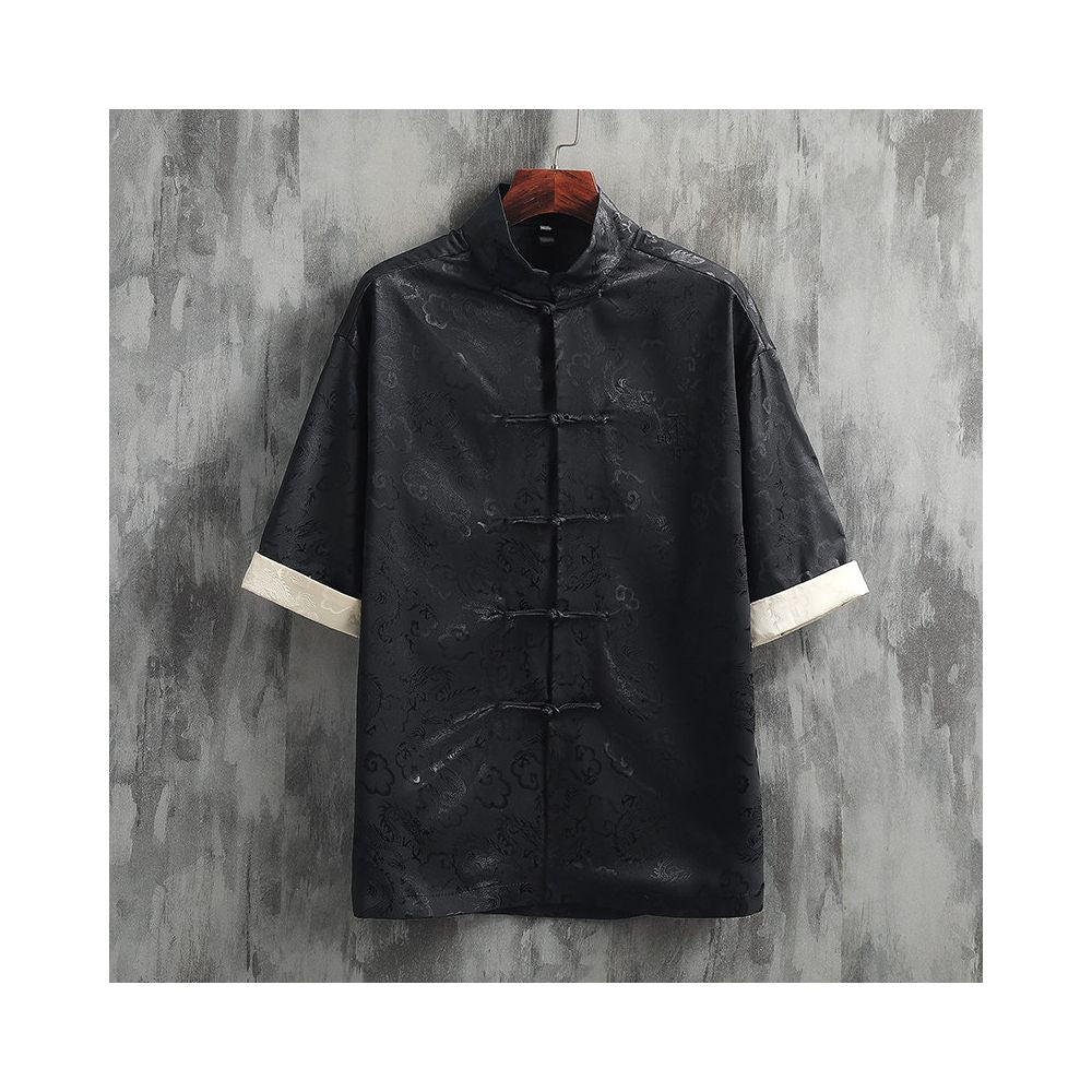 ASAYAHOMME1530 – Classic Tang Short Sleeve Shirt ☁️🖤