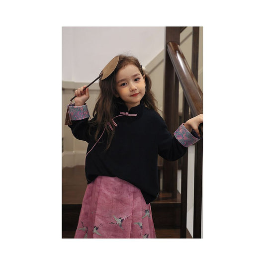 ASAYAKIDS269 – Blush Charm Oriental Top 🌸🎀