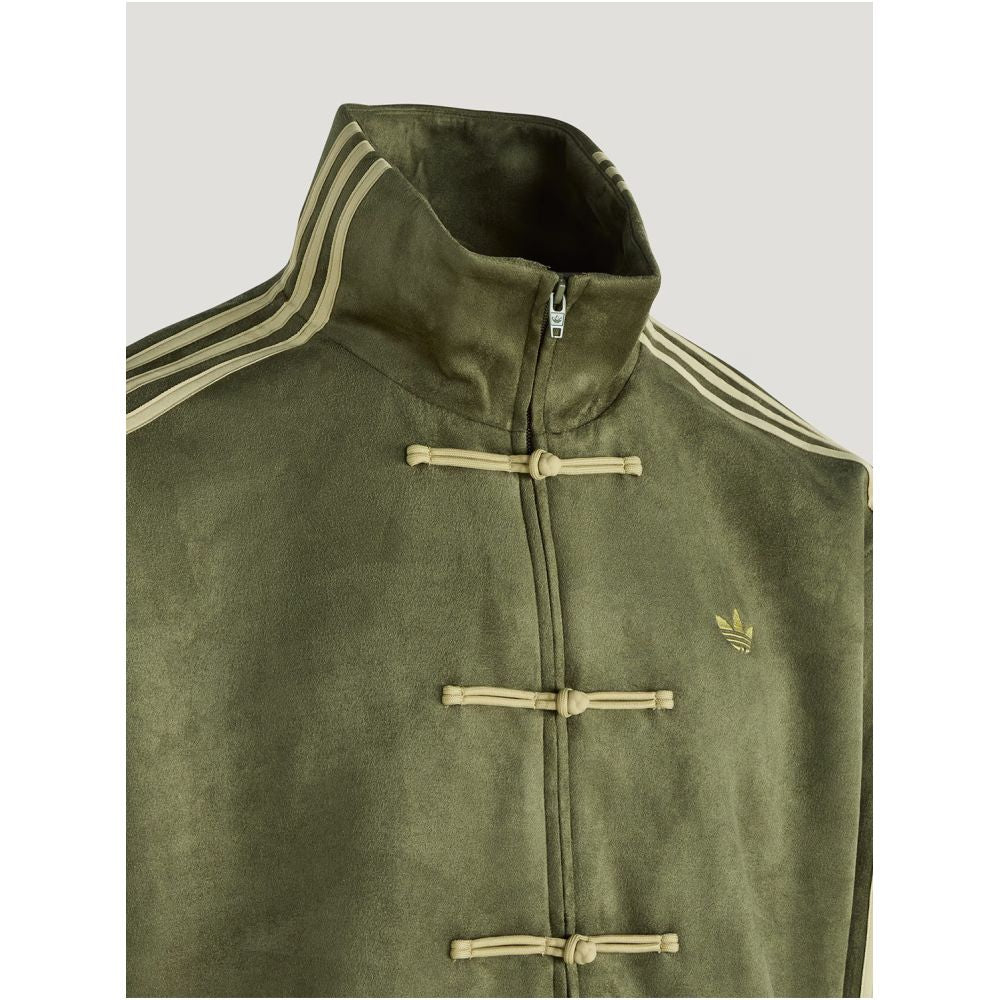 Adidas Adidas official authentic clover men s and women s new Chinese style fashionable stand up collar jacket KT3847 image 4