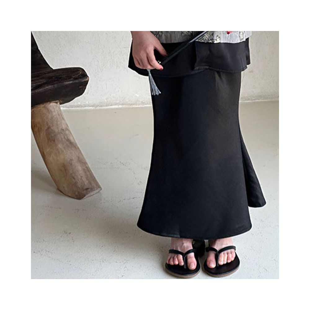 ASAYAKIDS274 – Ink Blossom Modern Cheongsam Set 🖤🌿