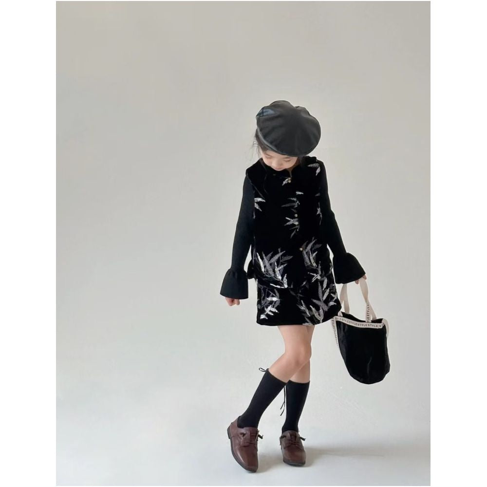 ASAYAKIDS280 – Midnight Bamboo Embroidery Set 🌿🖤