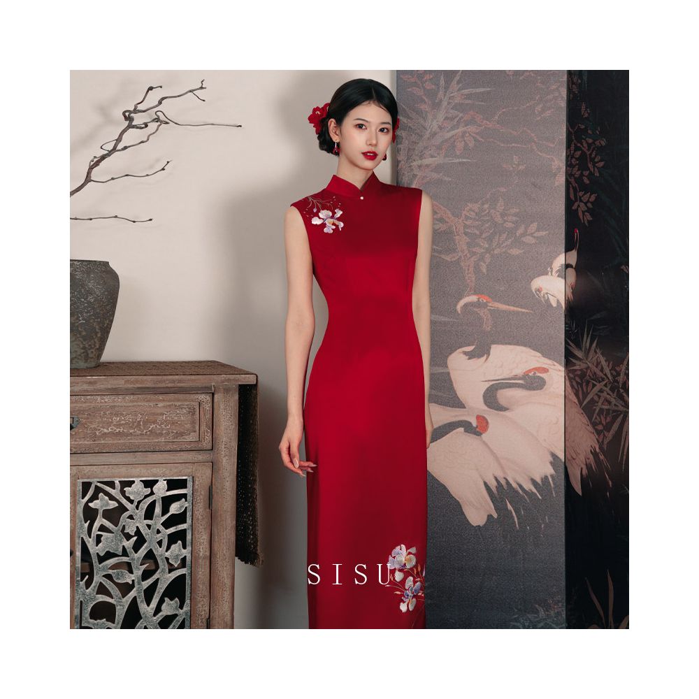 ASAYA5578 – Crimson Orchid Qipao Dress 🌺❤️ – ASAYA QiPao & Chinese Fashion  Store