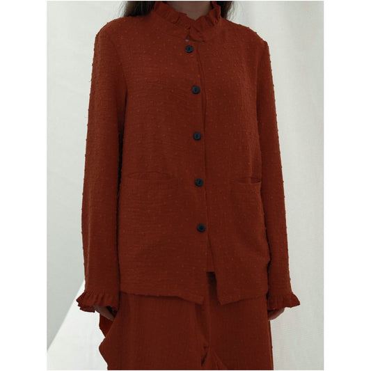 ASAYA5583 – Rust Poise Textured Set 🍂✨