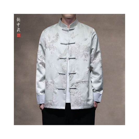 ASAYAHOMME1573 – Celestial Crane Jacket ☁️🕊️