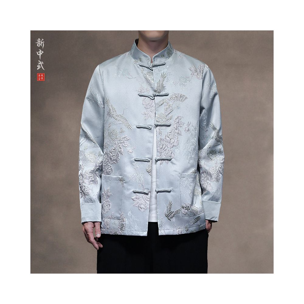 ASAYAHOMME1573 – Celestial Crane Jacket ☁️🕊️