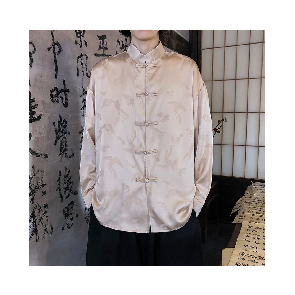 ASAYAHomme1568 – Oriental Heritage Dragon Silk Shirt 🐉🏮