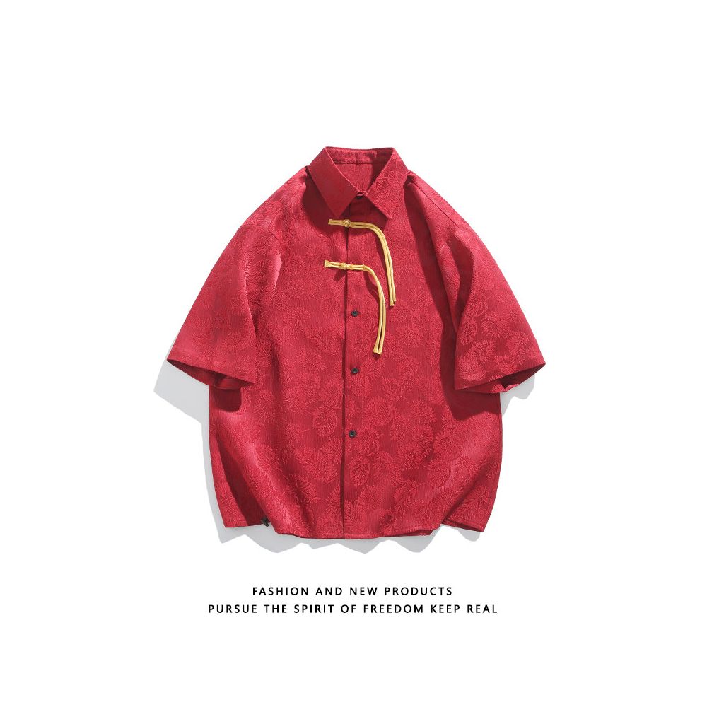 ASAYAHOMME1567 – Modern Frog Tie Jacquard Shirt 🧧✨