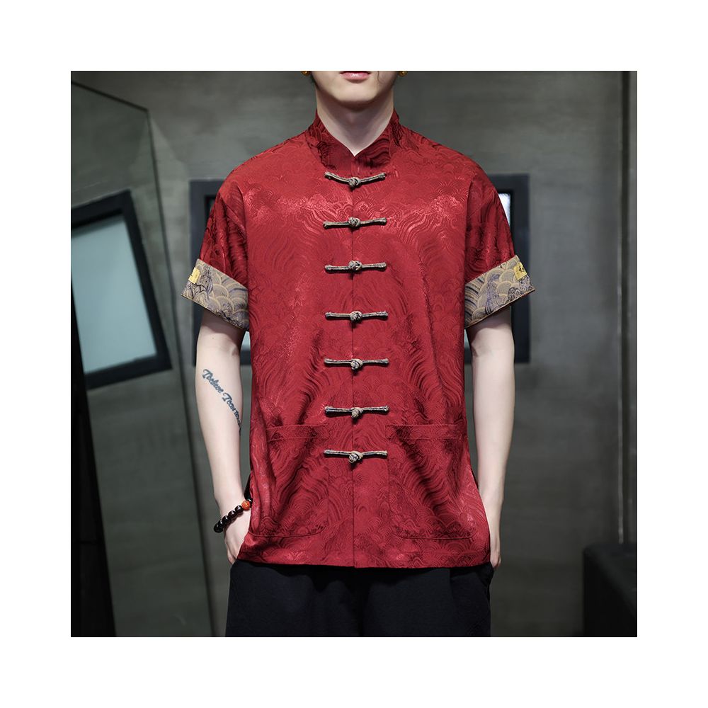 ASAYAHOMME1564 – Modern Tang Knot Shirt 🧧🖤