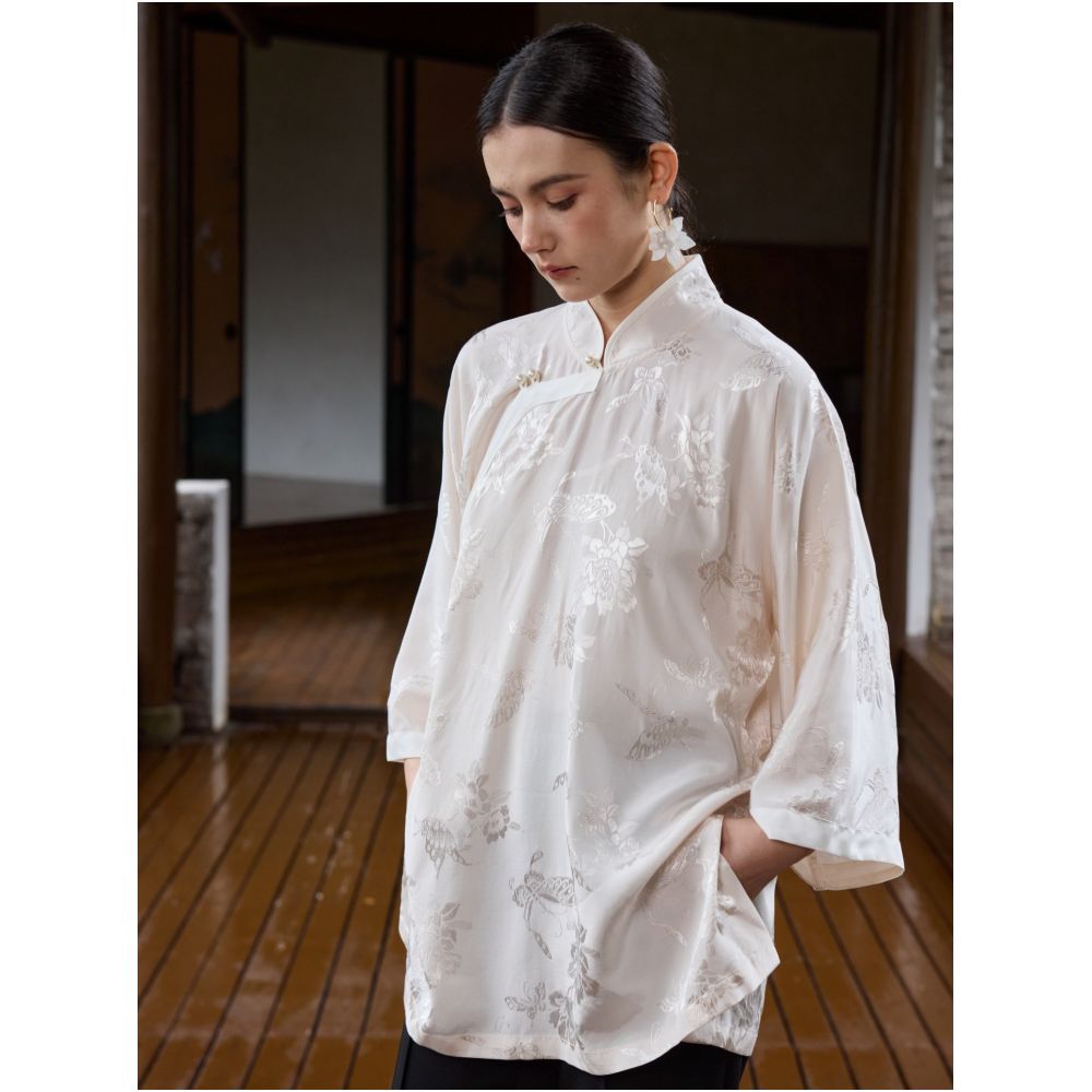 TAORAN Women s Clothing Oriental Style Bone New Chinese Top Women s New Improved Cheongsam Buckle Shirt Chinese Style Zen Tea Clothes image 0