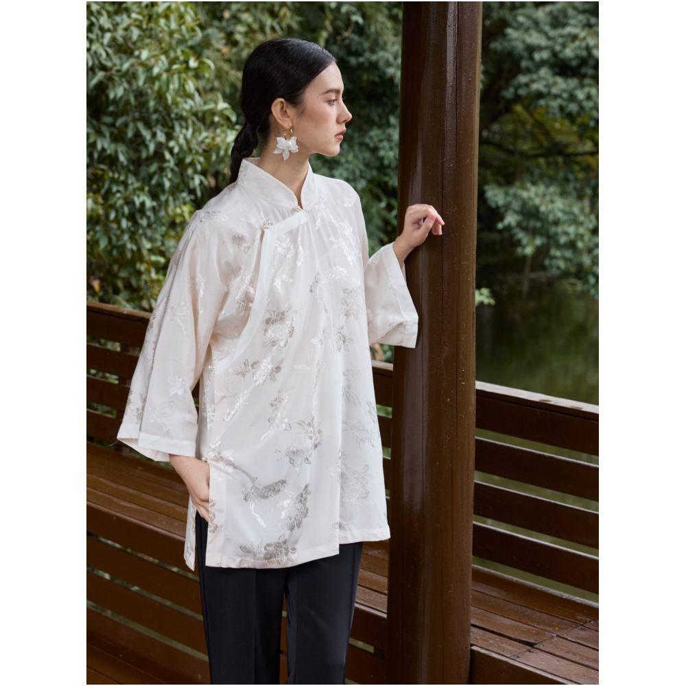 TAORAN Women s Clothing Oriental Style Bone New Chinese Top Women s New Improved Cheongsam Buckle Shirt Chinese Style Zen Tea Clothes image 1