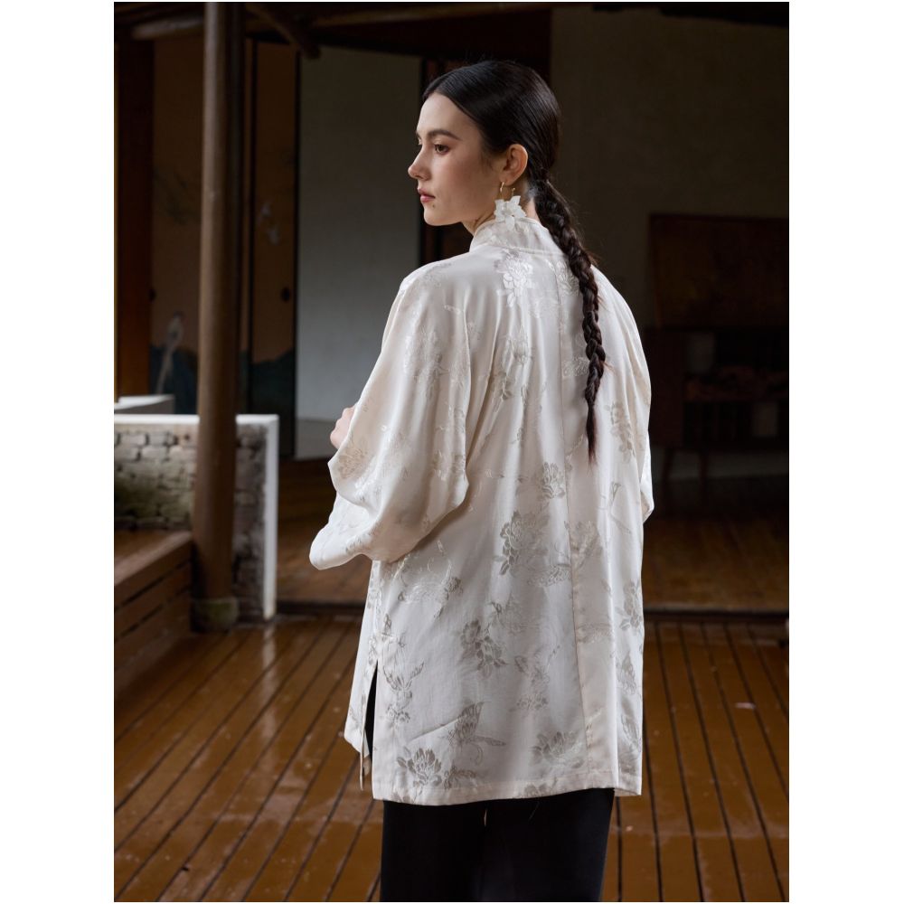 TAORAN Women s Clothing Oriental Style Bone New Chinese Top Women s New Improved Cheongsam Buckle Shirt Chinese Style Zen Tea Clothes image 4