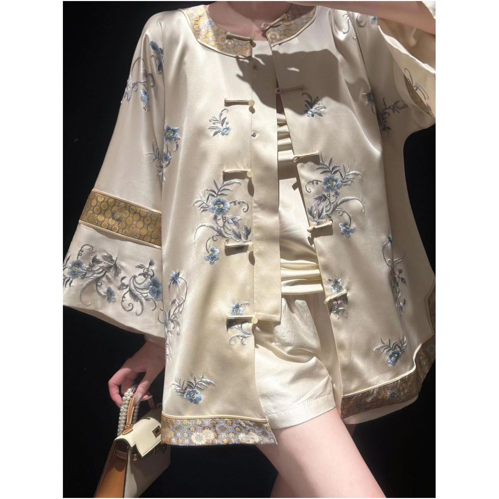 ASAYA5618 – Imperial Blossom Silk Jacket 🌸✨