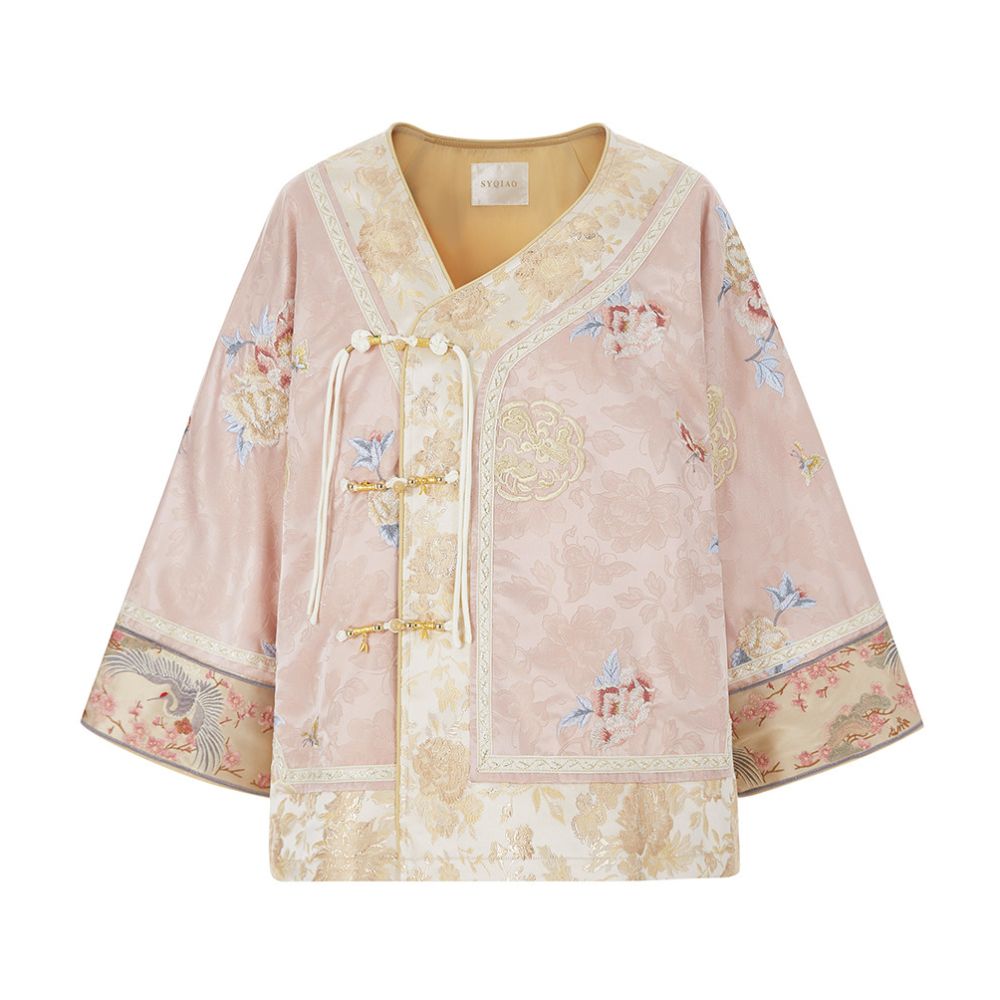 ASAYA5637 – Blush Heritage Silk Jacket 🌸✨