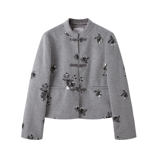 ASAYA5638 – Moon Mist Beaded Wool Jacket 🌫️✨