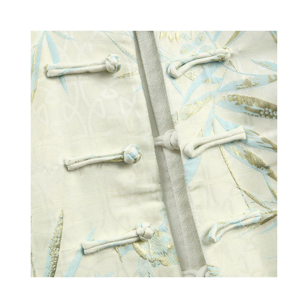 Autumn new Tang style men s Chinese style jacket retro Chinese style improved long sleeved jacket bamboo leaf three dimensional jacquard top for men image 2