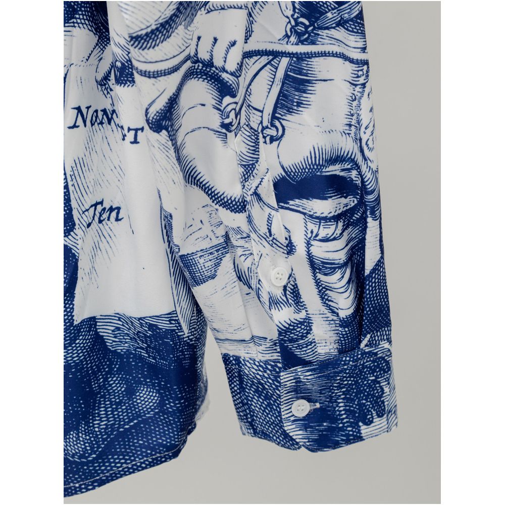 DYNE STUDIO Greek mythological print positioning print long sleeve loose shirt 8838 image 3