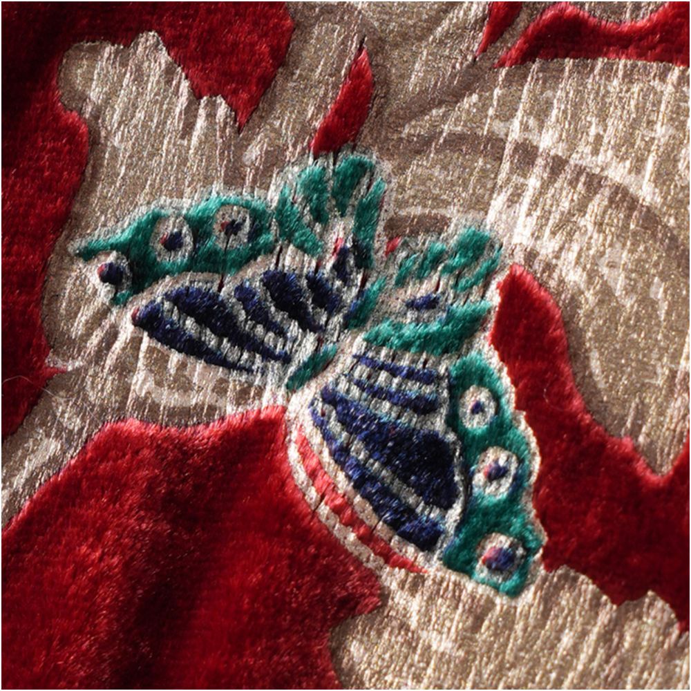 Original Design Light Luxury Jacquard Silk Velvet Coat Women s Long Sleeve Loose Chinese Style New Chinese Tang Style Pan Button Top image 4