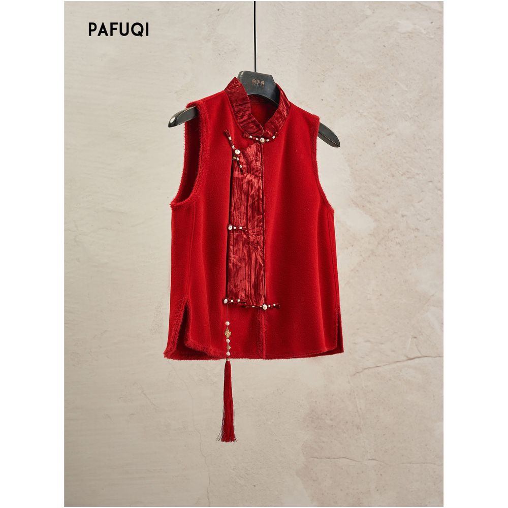ASAYA5683 – Crimson Heritage Vest ❤️✨