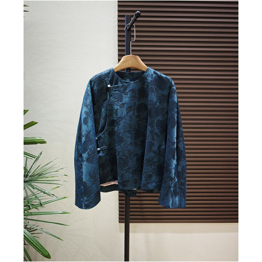 ASAYA5689 – Indigo Heritage Silk Jacket 🌊🪡
