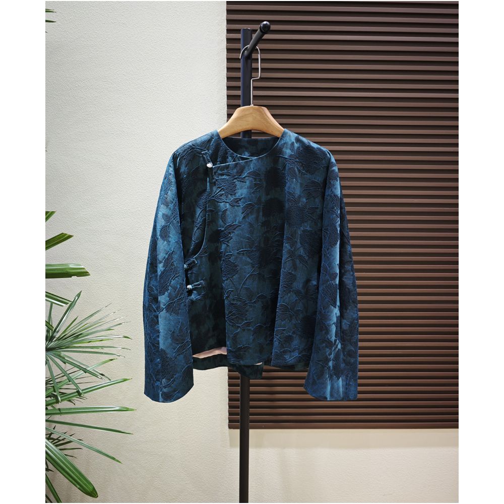 ASAYA5689 – Indigo Heritage Silk Jacket 🌊🪡