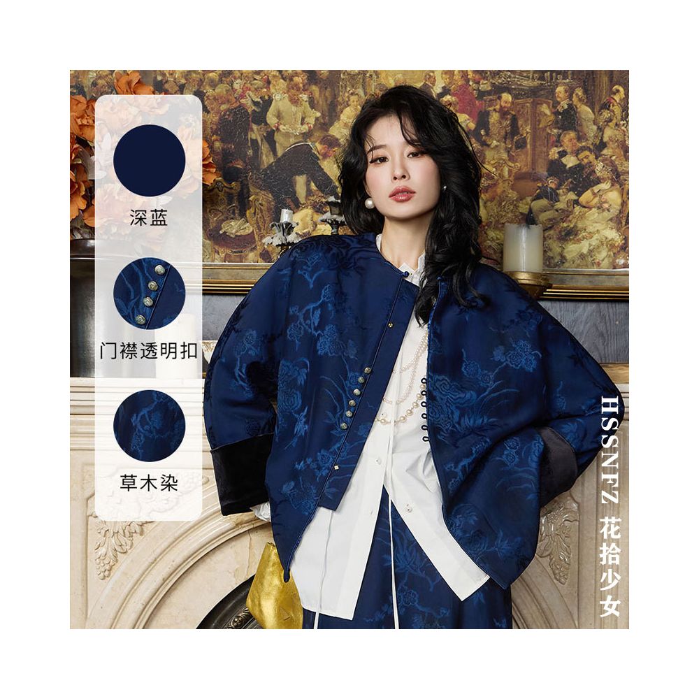 HSSNFZ new Chinese style cotton jacket for women in autumn and winter new temperament warm cotton clothing improved Tang style top image 1