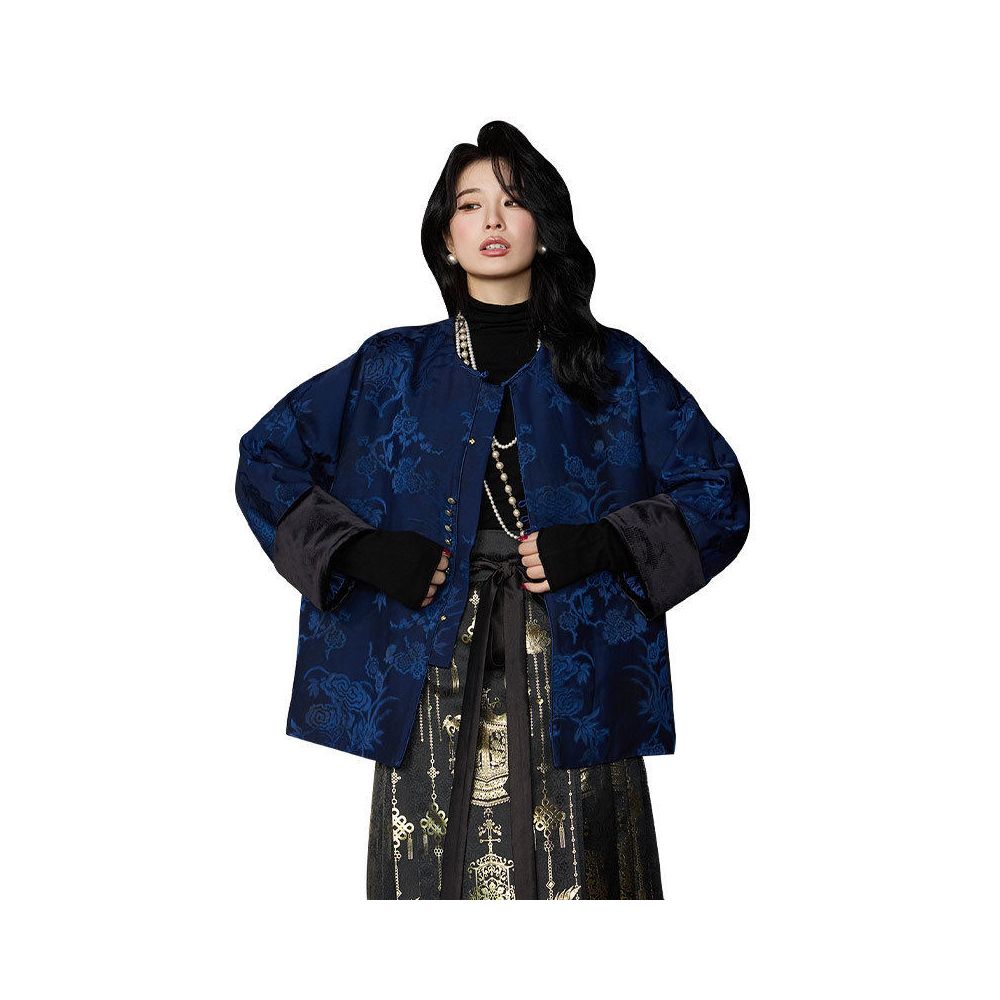 HSSNFZ new Chinese style cotton jacket for women in autumn and winter new temperament warm cotton clothing improved Tang style top image 5