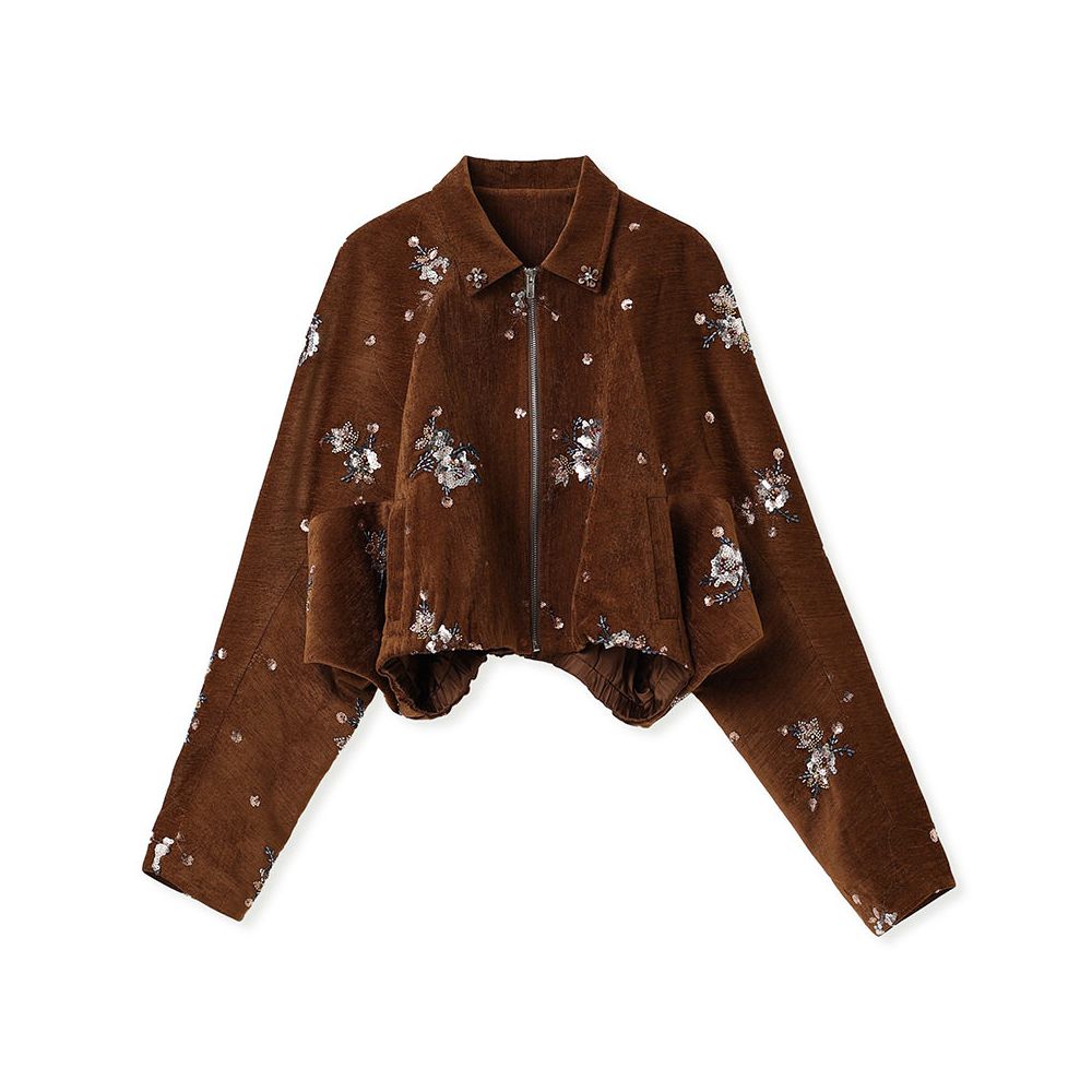 ASAYA5694 – Amber Blossom Velvet Set 🤎✨