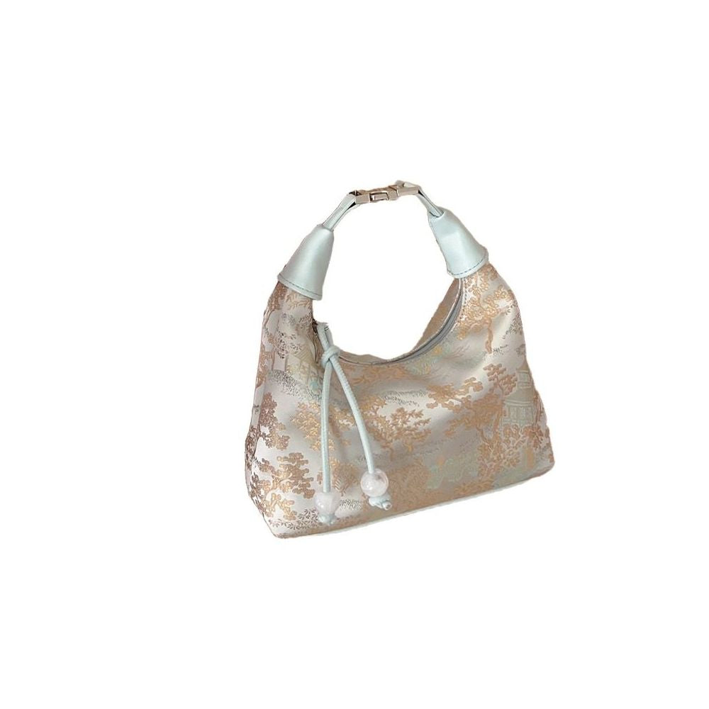 Chinese style silk embroidery cheongsam bag for women 2025 new style summer crossbody dumpling bag ancient style new Chinese style handbag image 5