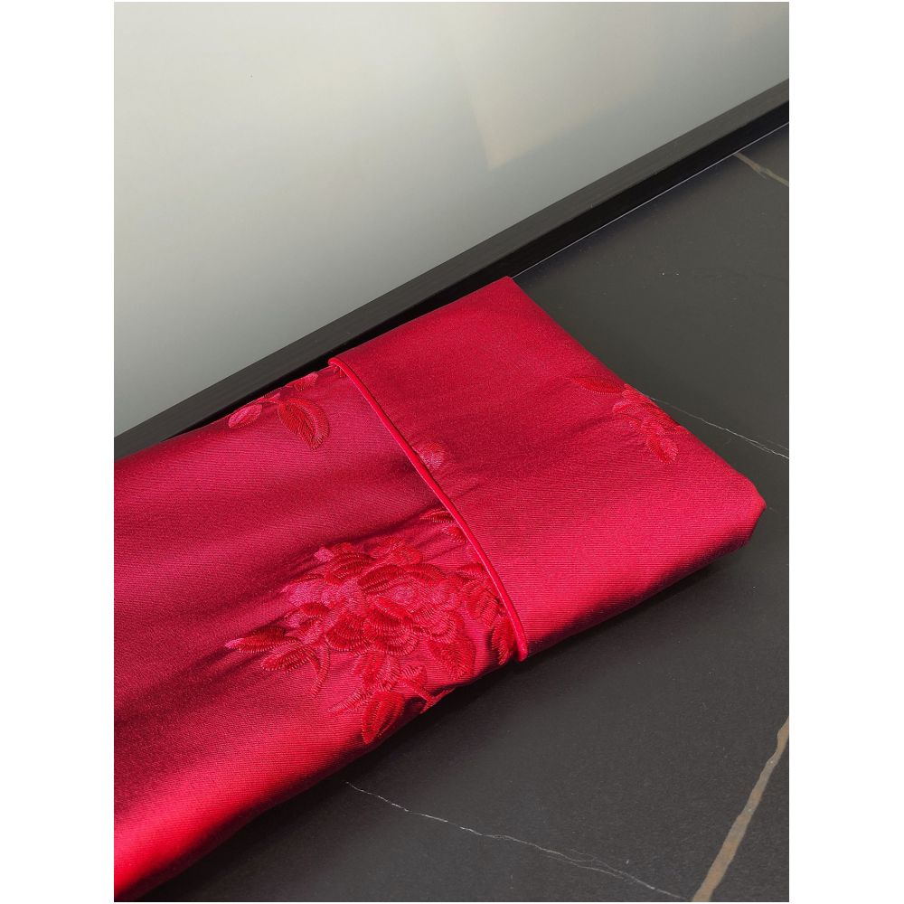 Chinese style women s clothing heavy industry embroidered jacket women s autumn and winter new style high end red new Chinese style tassel buckle top image 3