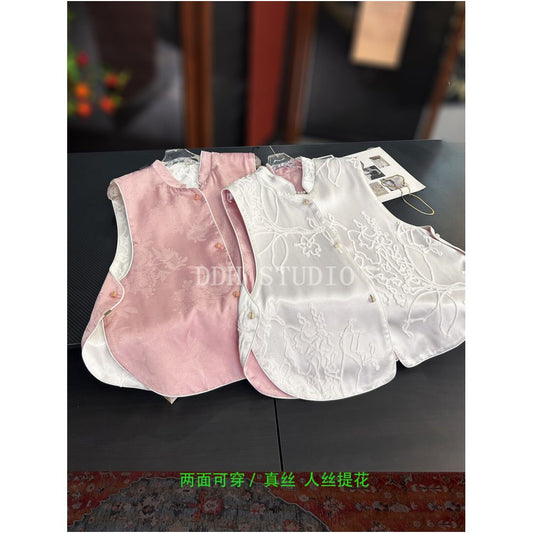 ASAYA5757 – Reversible Silk Brocade Vest 🧧✨