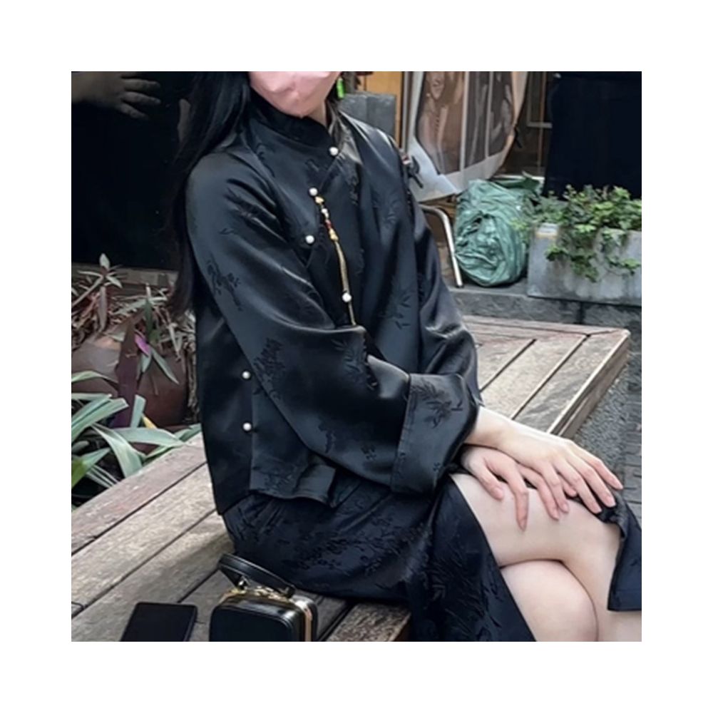 ASAYA5748 – Crimson Elegance Oriental Top 🌹✨