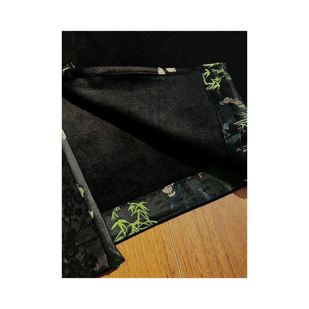 New Chinese style buckle Tang style jacquard spliced top for autumn 2025 light luxury retro Chinese style high end shirt for women image 4