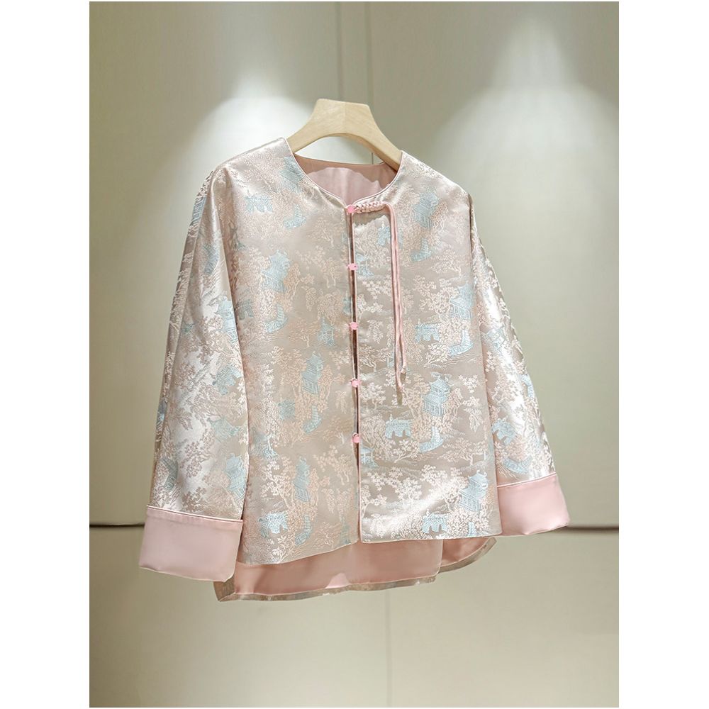 ASAYA5804 – Pastel Heritage Brocade Jacket 🌸✨