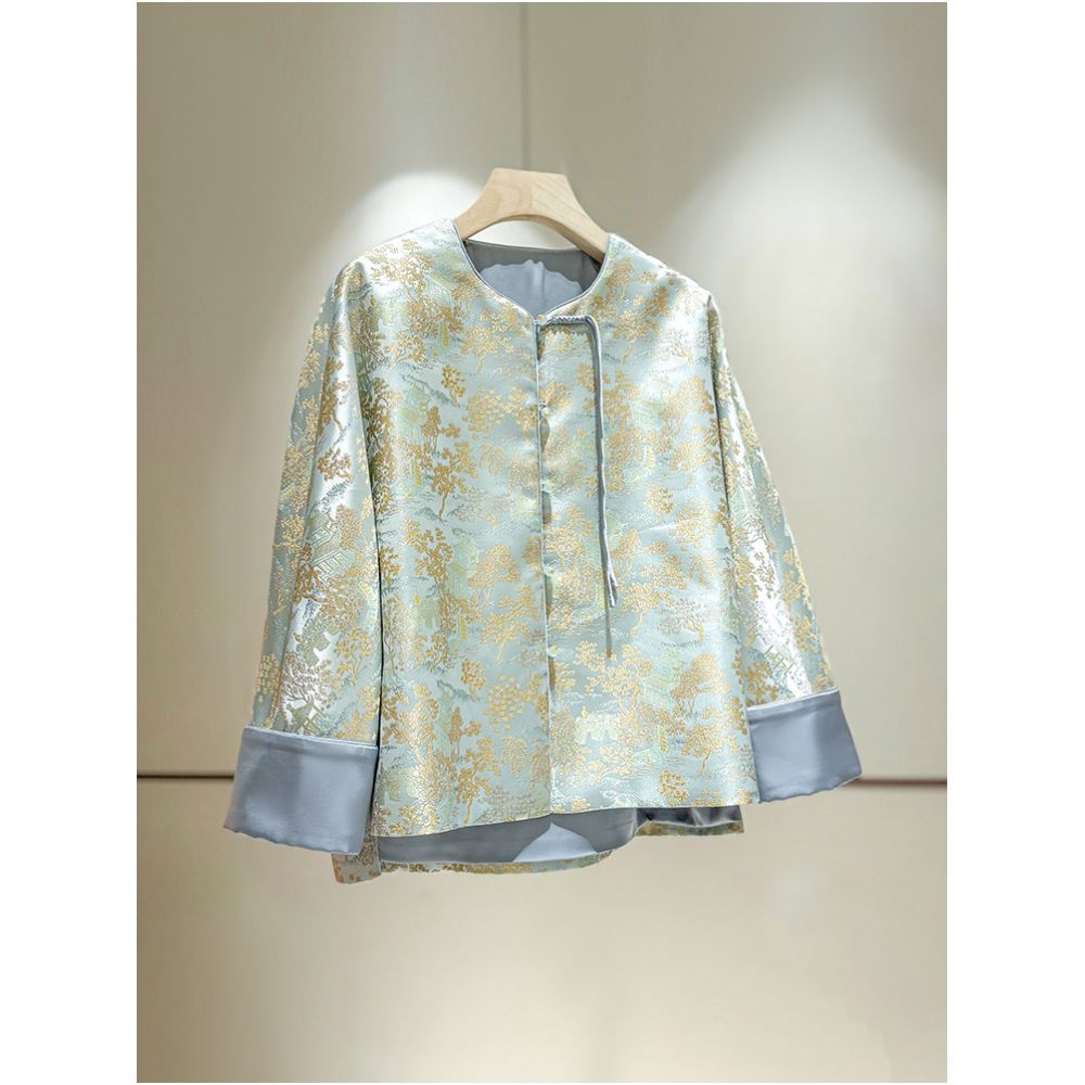 ASAYA5804 – Pastel Heritage Brocade Jacket 🌸✨