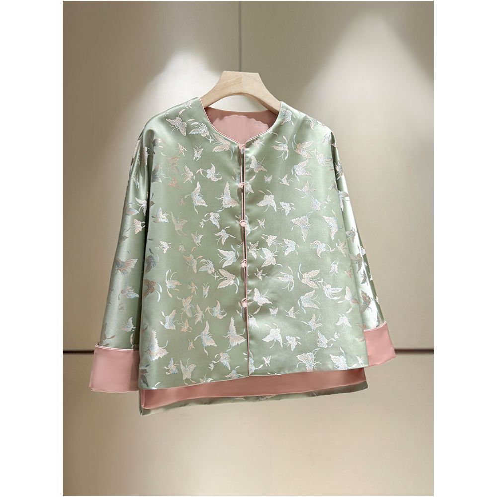 ASAYA5804 – Pastel Heritage Brocade Jacket 🌸✨