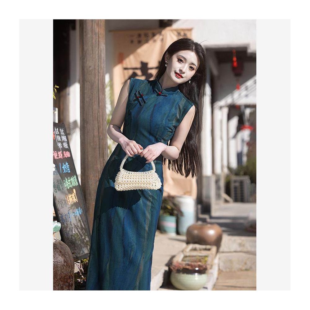 ASAYA5810 – Jade Whisper Cheongsam Dress 🌿🕊️