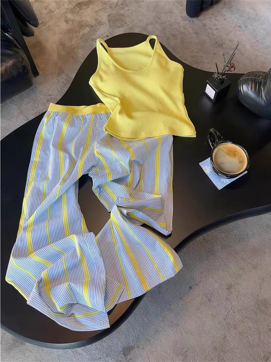 ASAYA7470 – Lemon Breeze Stripe Set 🍋💛