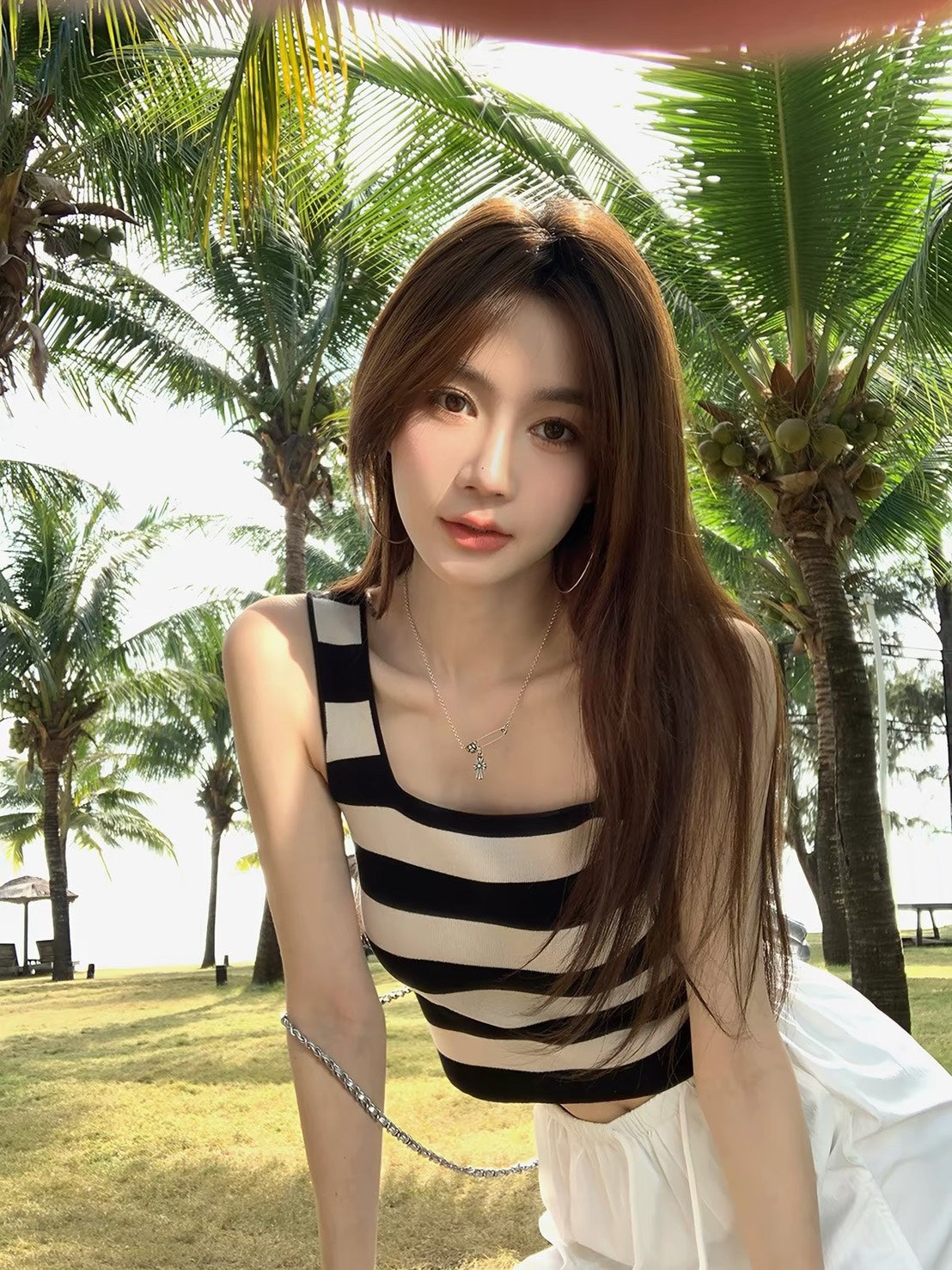 ASAYA7476 – Riviera Stripe Knit Tank 🌴🍒