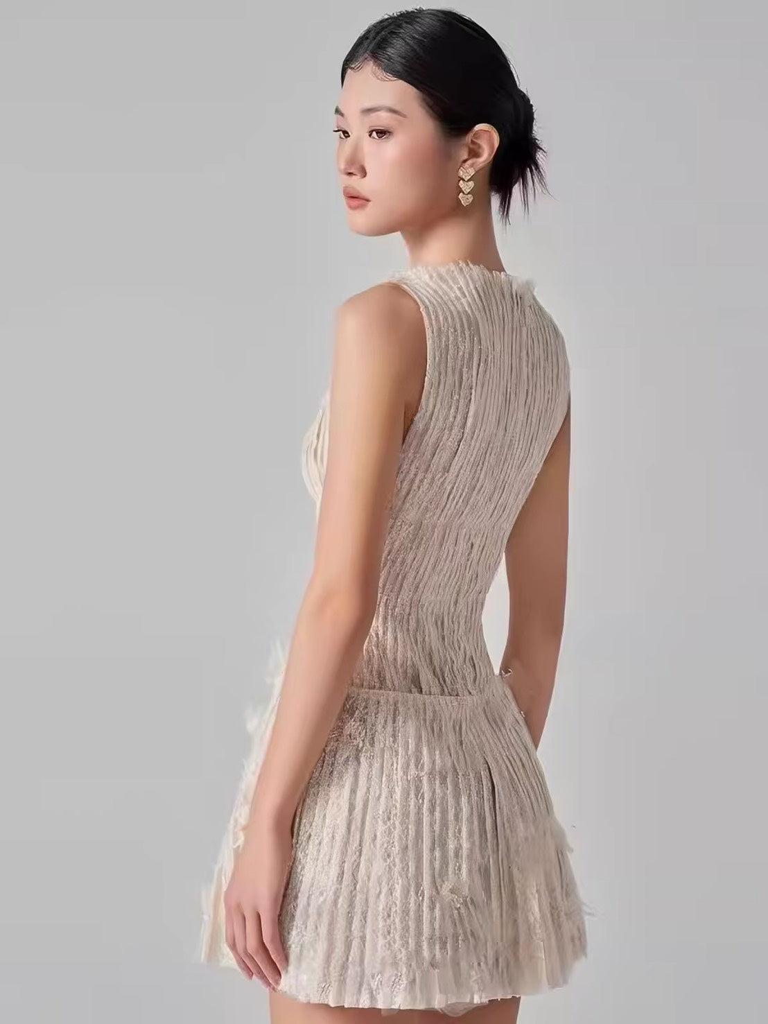 ASAYA7477 – Ivory Whisper Lace Mini Dress 🤍✨