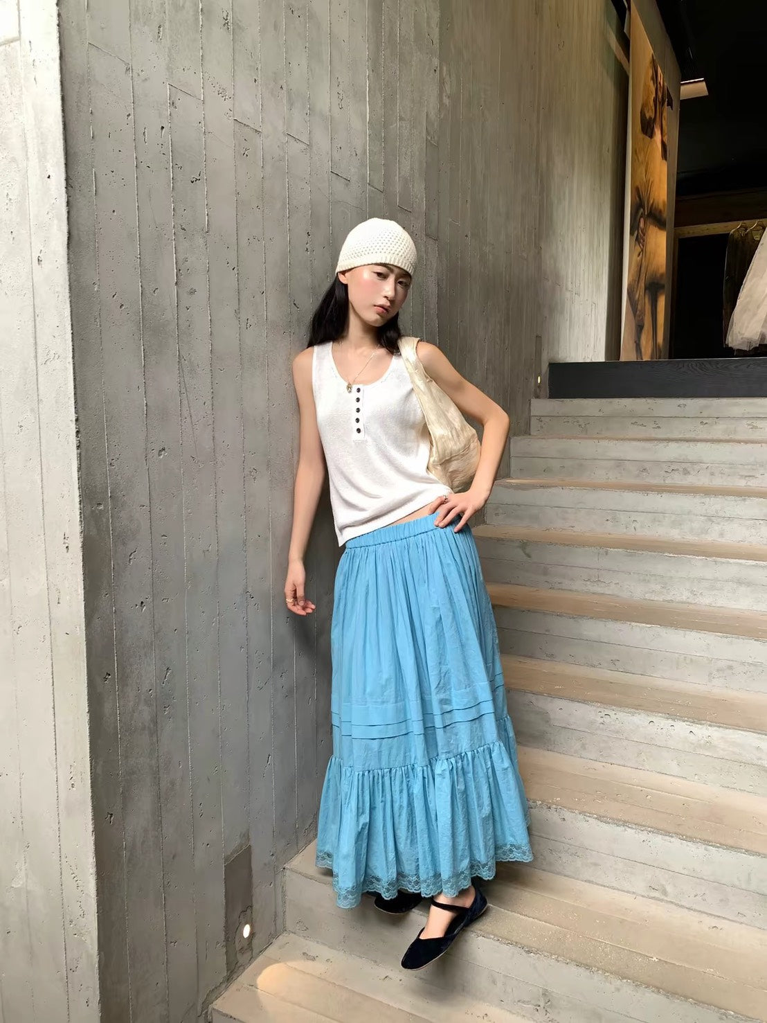 ASAYA7509 – Azure Lace Wander Set 🩵🌿