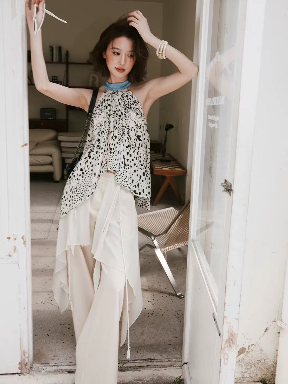 ASAYA7512 – Ethereal Layered Flow Pants 🤍✨