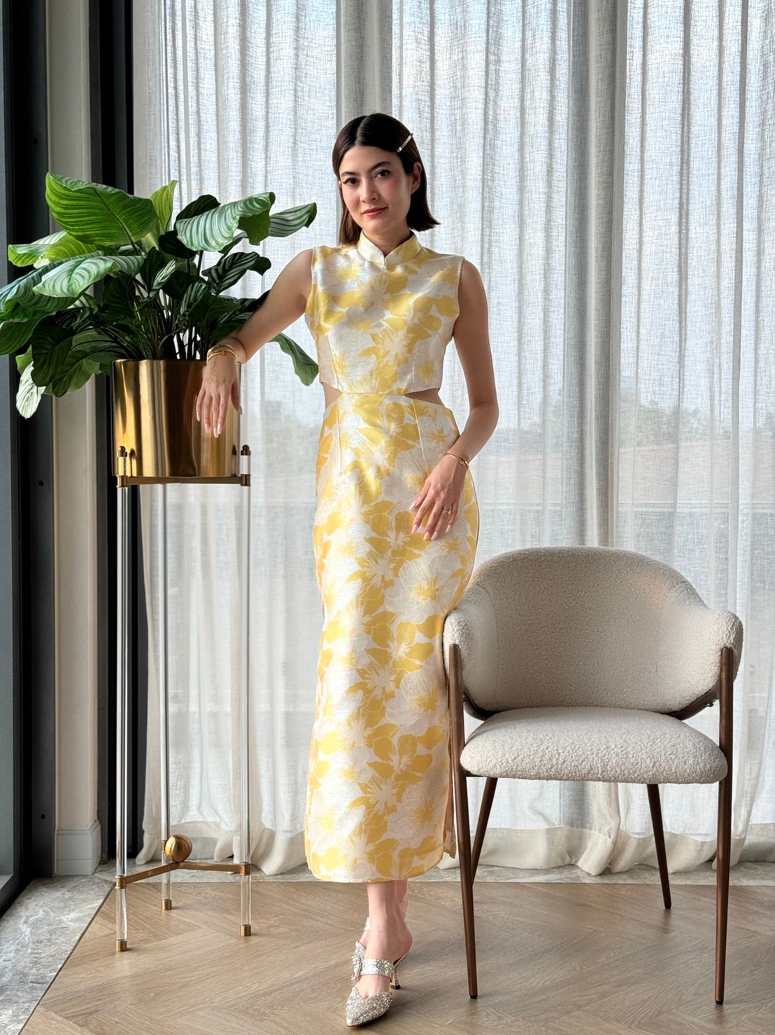 Luxury embroidered Qipao dress from Asaya Store, Bangkok